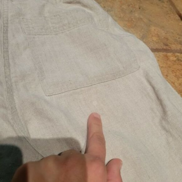 J. Jill Linen Women's Size 6P Crop Pants Beige Zip Drawstring Waist Pockets - Picture 10 of 12